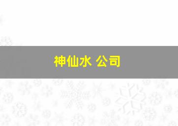 神仙水 公司